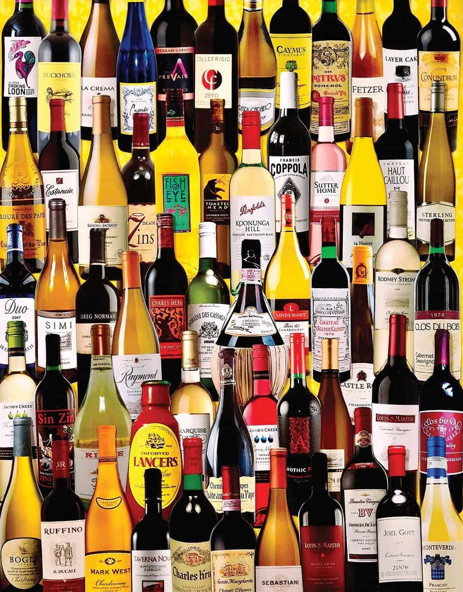 Wine Bottles (1058pz) - 1000 Piece Jigsaw Puzzle 3 Wine Bottles (1058pz) - 1000 Piece Jigsaw Puzzle