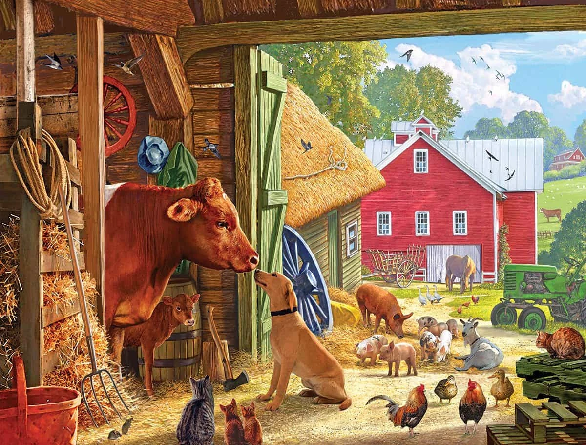 WHITE MOUNTAIN PUZZLES Sales 11 WHITE MOUNTAIN PUZZLES Sales -WHITE MOUNTAIN PUZZLES Sales 1254 barnyard buddies 1200