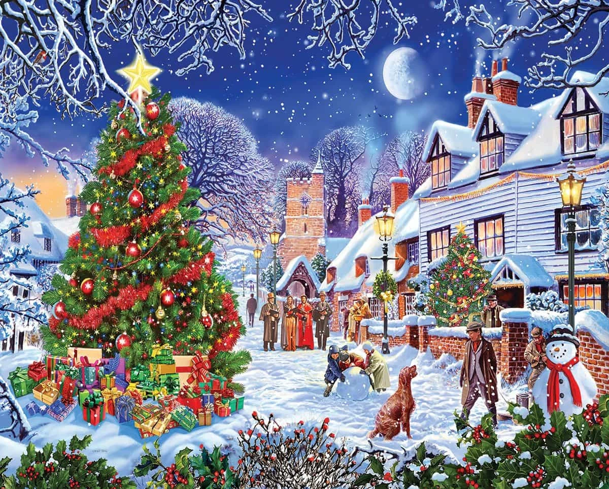 Village Christmas Tree (1287pz) - 1000 Piece Jigsaw Puzzle 3 Village Christmas Tree (1287pz) - 1000 Piece Jigsaw Puzzle