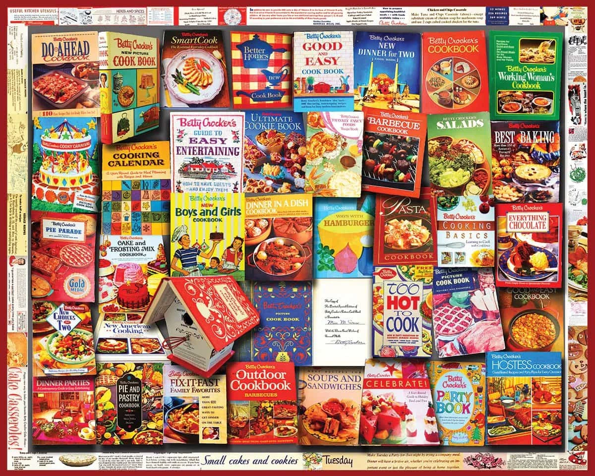 Betty Crocker Cookbooks (1358pz) - 1000 Piece Jigsaw Puzzle 3 Betty Crocker Cookbooks (1358pz) - 1000 Piece Jigsaw Puzzle