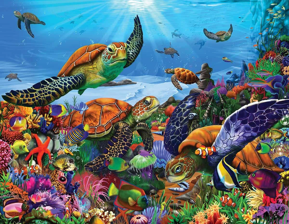 Amazing Sea Turtles (1369pz) - 300 Piece Jigsaw Puzzle 3 Amazing Sea Turtles (1369pz) - 300 Piece Jigsaw Puzzle