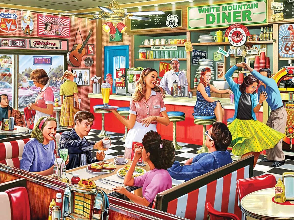 American Diner (1397pz) - 1000 Piece Jigsaw Puzzle 3 American Diner (1397pz) - 1000 Piece Jigsaw Puzzle