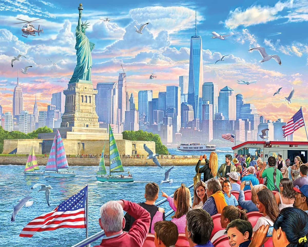 Statue Of Liberty (1483pz) - 1000 Piece Jigsaw Puzzle 3 Statue Of Liberty (1483pz) - 1000 Piece Jigsaw Puzzle