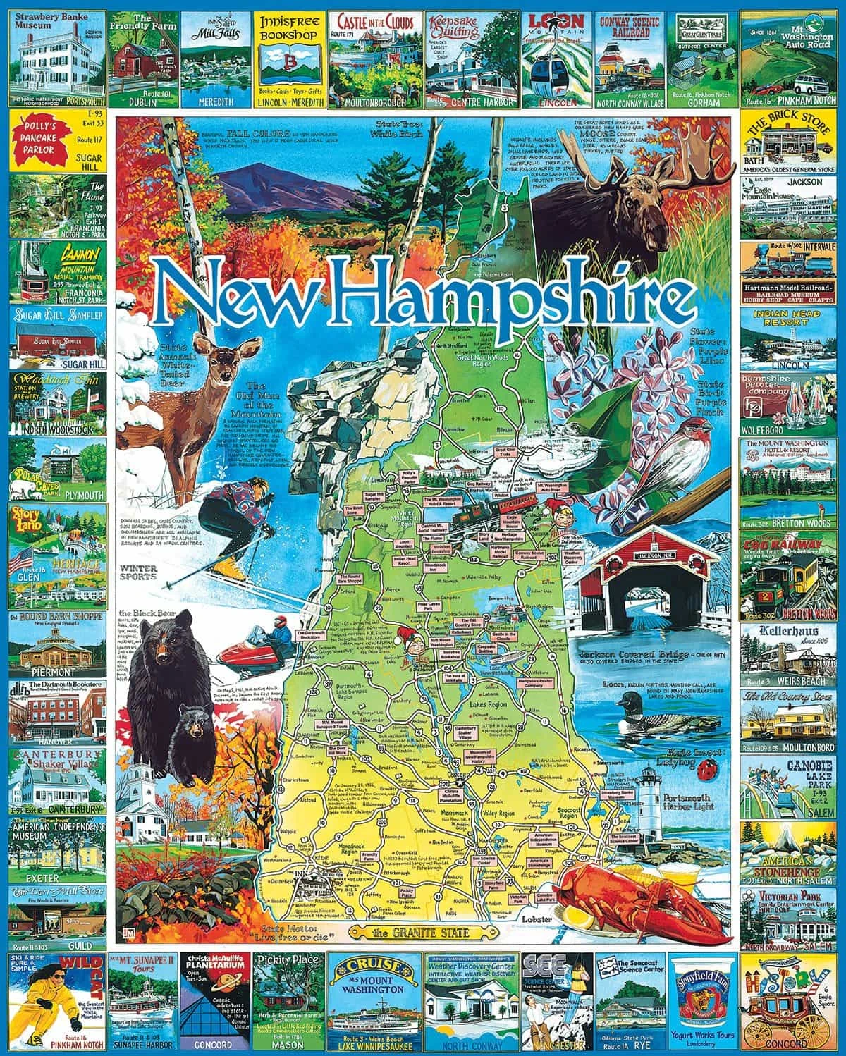 Best Of New Hampshire (54pz) - 1000 Piece Jigsaw Puzzle 2 Best Of New Hampshire (54pz) - 1000 Piece Jigsaw Puzzle