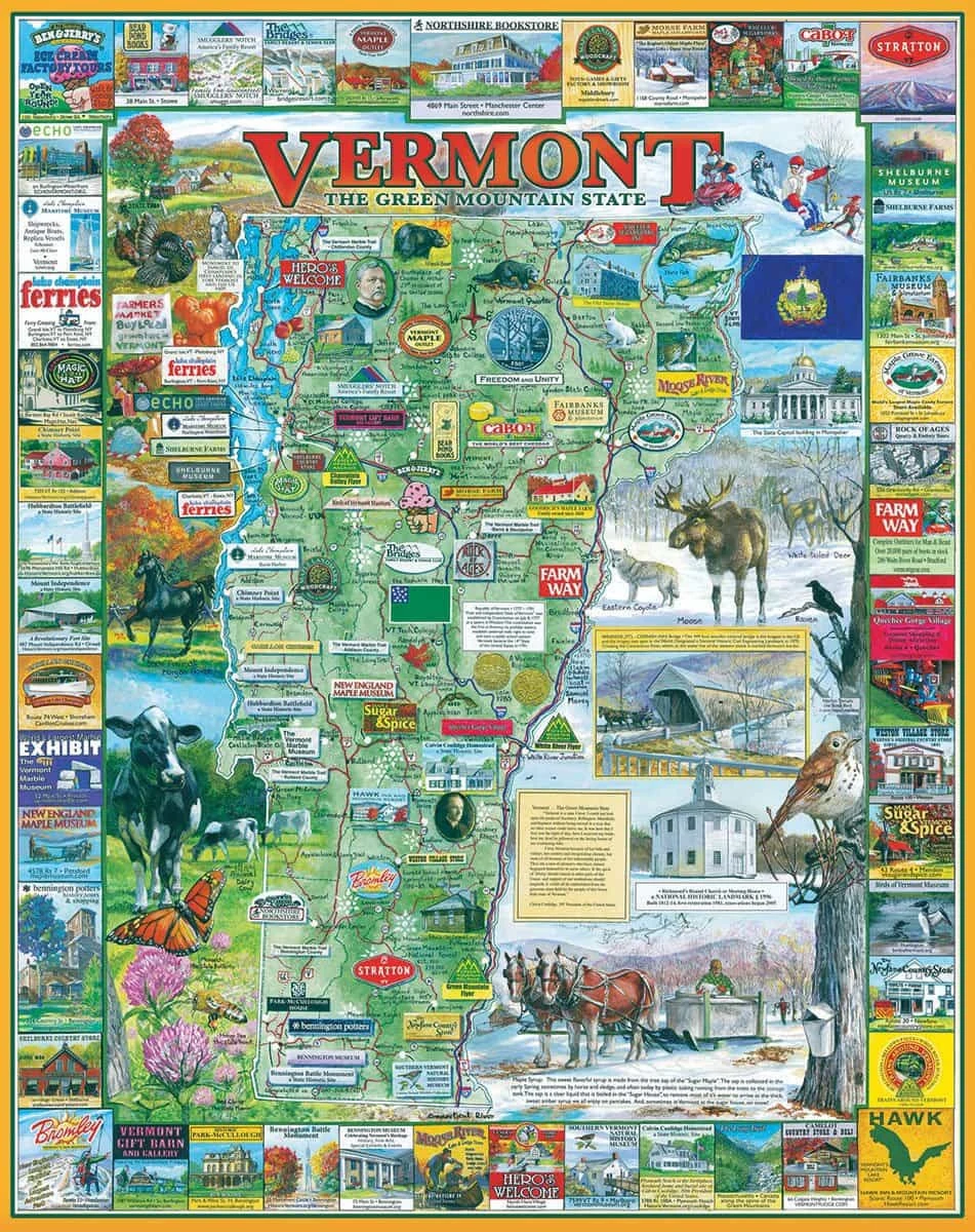 Vermont (655pz) - 1000 Piece Jigsaw Puzzle 3 Vermont (655pz) - 1000 Piece Jigsaw Puzzle