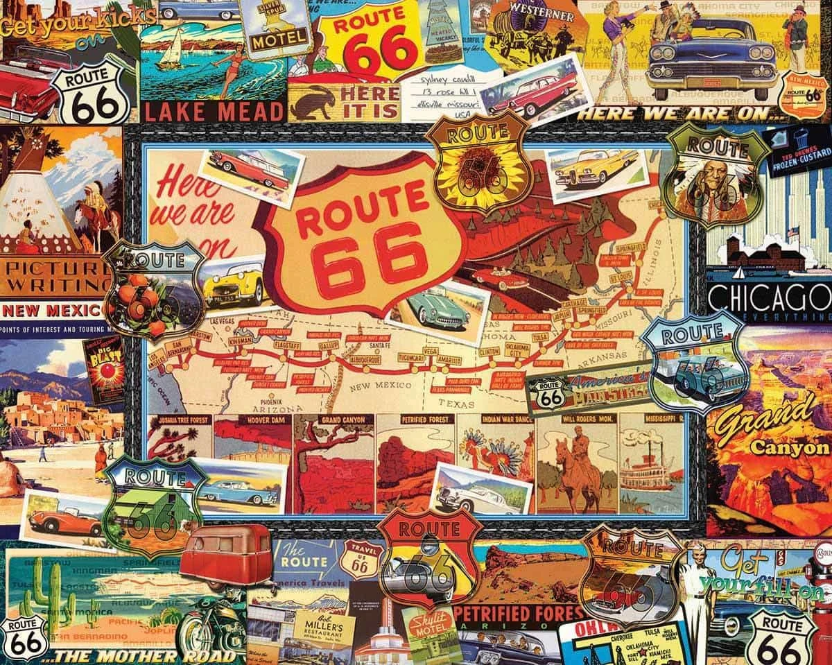 Route 66 (747pz) - 1000 Piece Jigsaw Puzzle 3 Route 66 (747pz) - 1000 Piece Jigsaw Puzzle