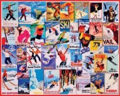 Ski Posters (932pz) - 1000 Piece Jigsaw Puzzle