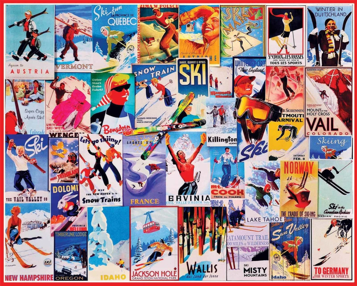 Ski Posters (932pz) - 1000 Piece Jigsaw Puzzle 3 Ski Posters (932pz) - 1000 Piece Jigsaw Puzzle
