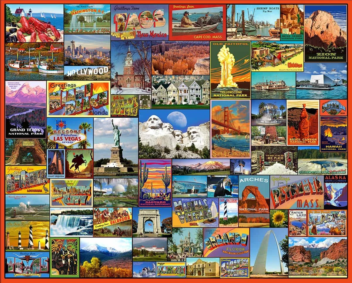 Best Places In America (1119pz) - 1000 Piece Jigsaw Puzzle 3 Best Places In America (1119pz) - 1000 Piece Jigsaw Puzzle
