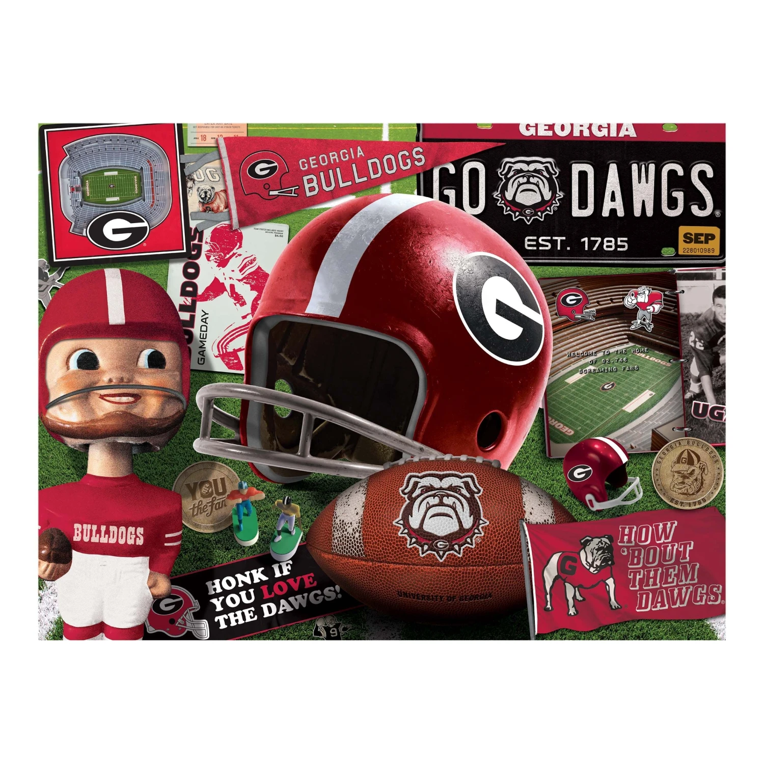 Georgia Bulldogs Retro Series (950196) - 500 Pieces 3 Georgia Bulldogs Retro Series (950196) - 500 Pieces